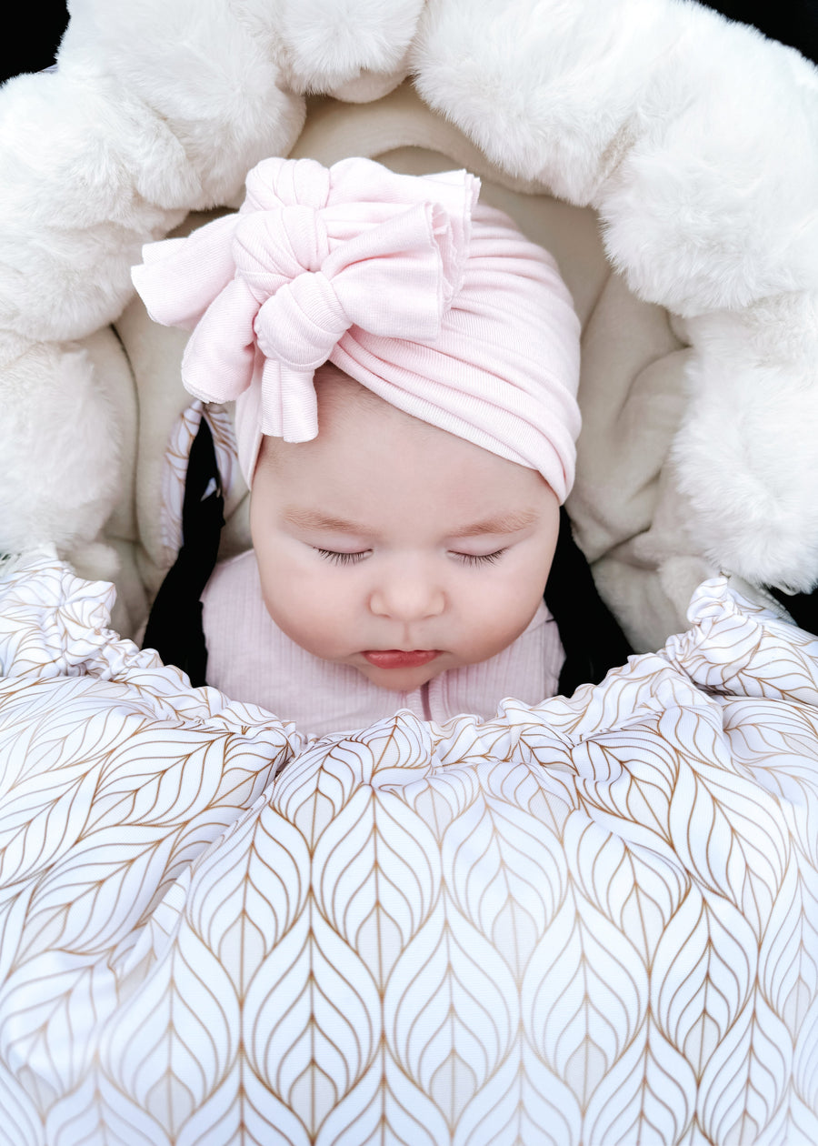 Nordic Footmuff Pram Liner - White Gold