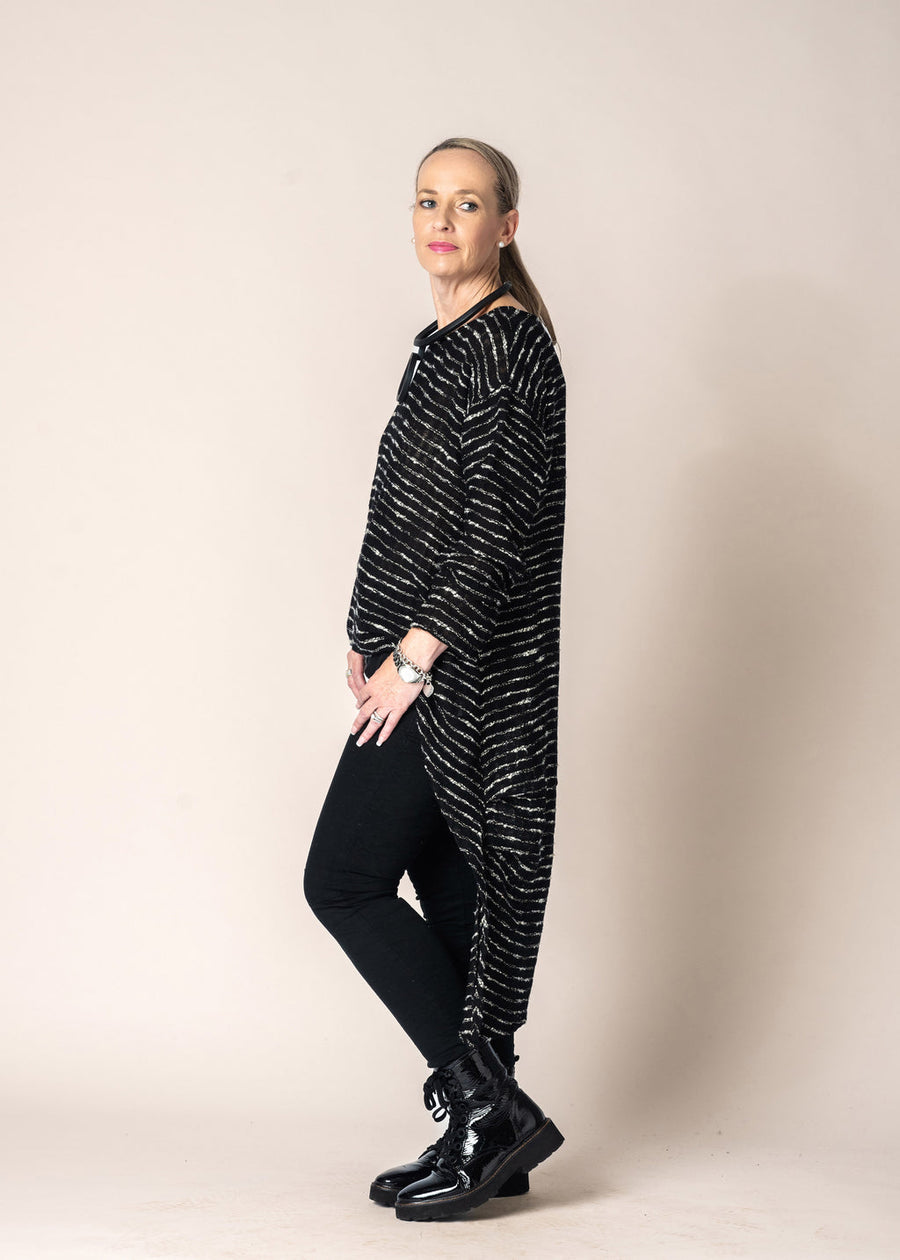 Norah Linen Top in Onyx