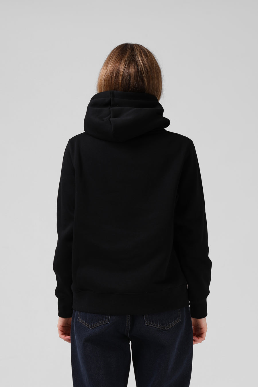 Emboss Print Hood - Black