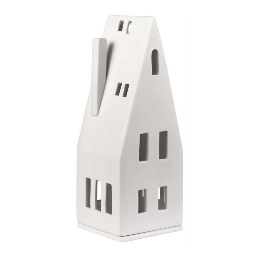 Porcelain Tealight House - Pitched Roof