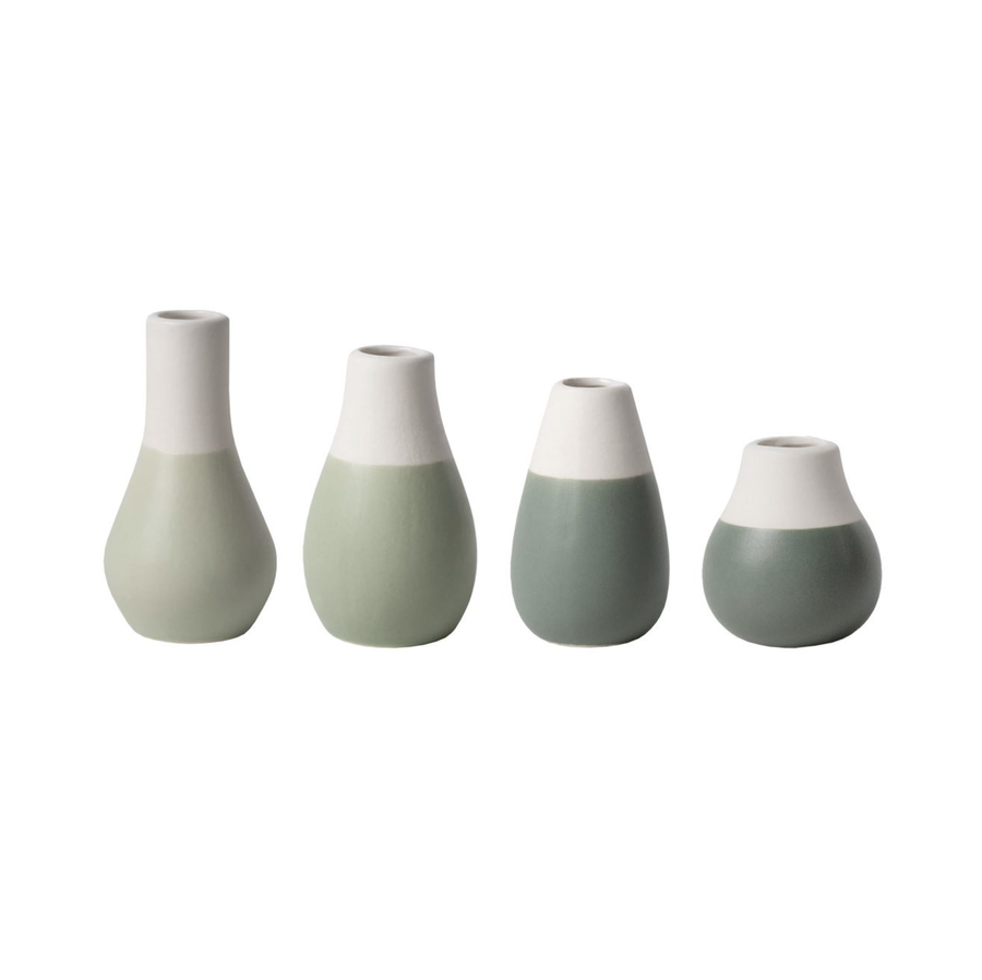 Mini Pastel Vase Set - Green