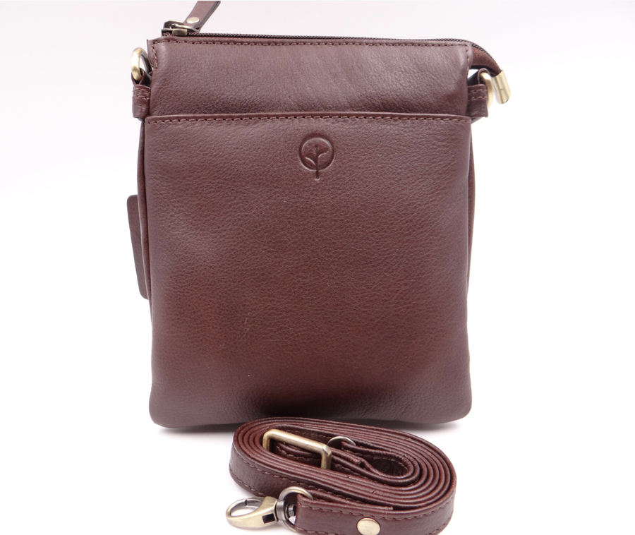 Compact Crossbody Bag - Dark Toffee