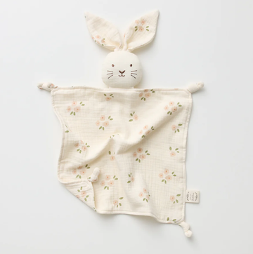 Organic Muslin Bunny Lovey with Daisy Print