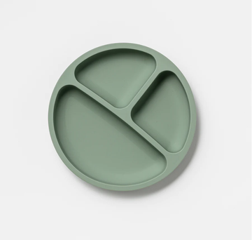 Silicone Divided Plate - Soft Moss