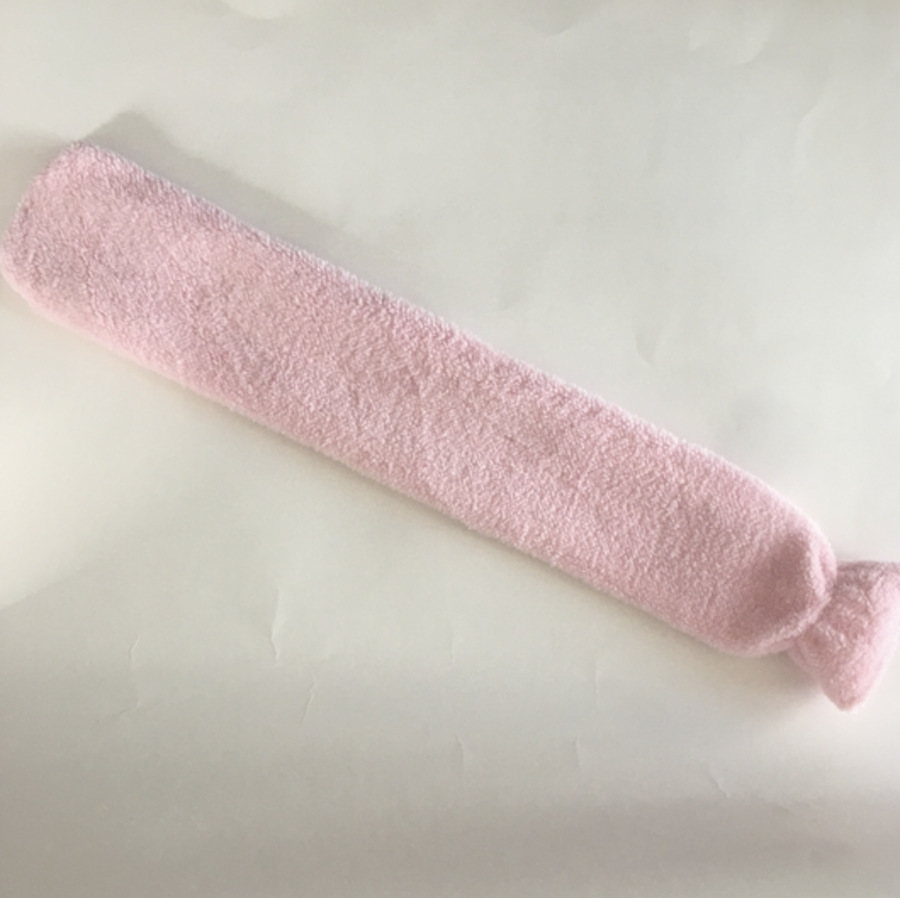 Long Hot Water Bottle & Sherpa Cover - Pink