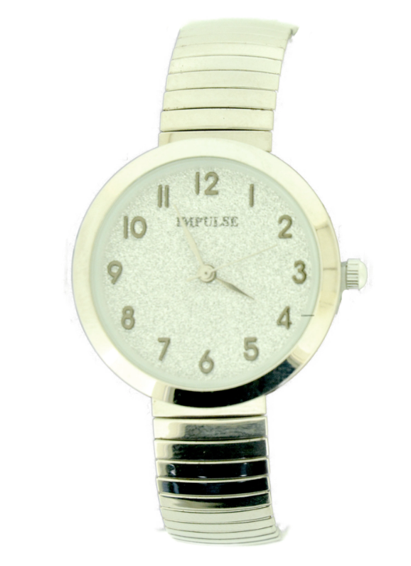 Stretch Glitter Watch - Silver