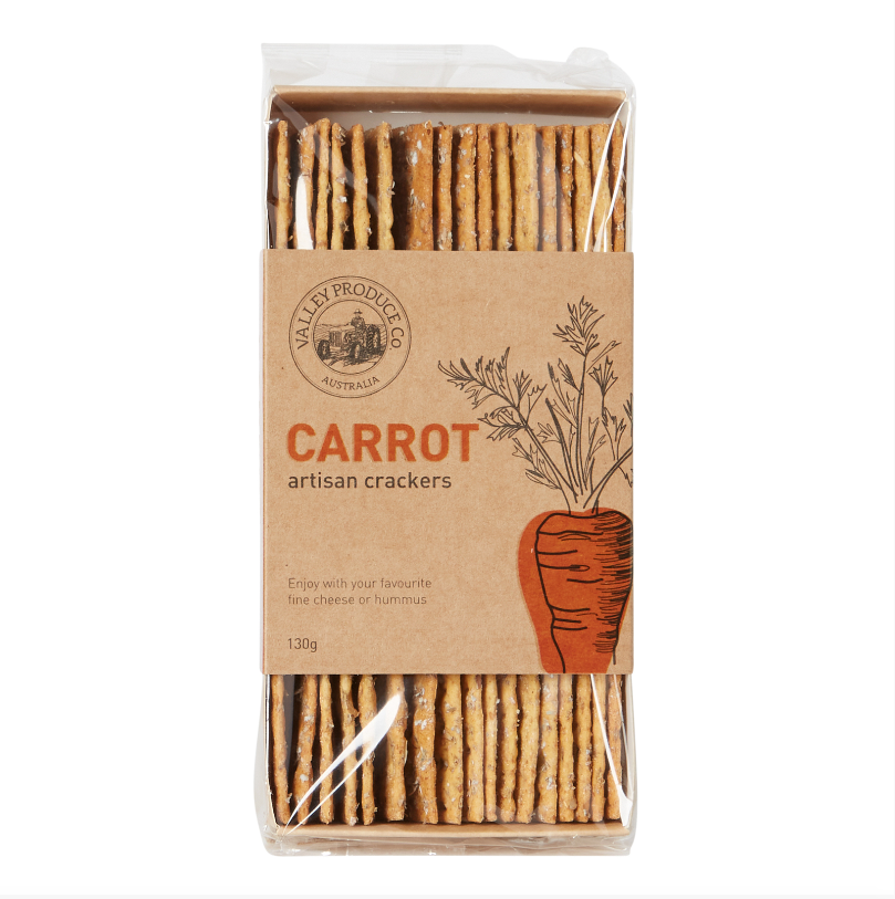 Artisan Flatbread Crackers - Carrot