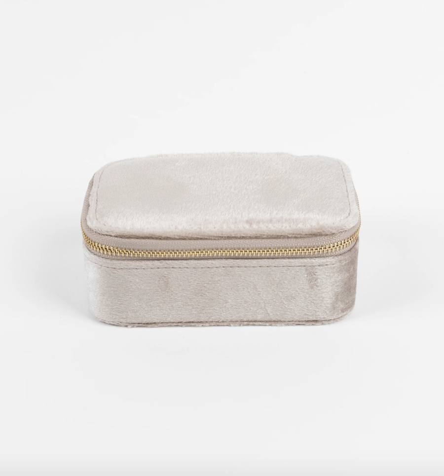 Jewel Box - Beige Rectangle Velvet