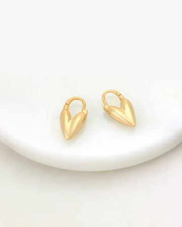 Jess Heart Hoop - Gold