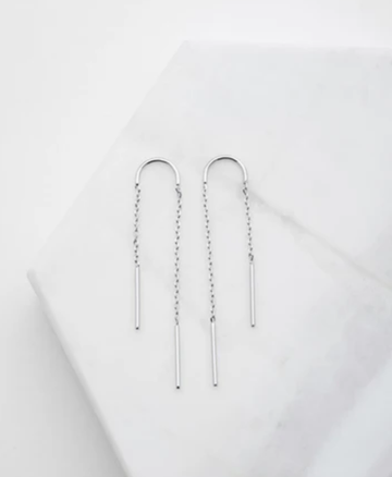 Ivy Thread Earring - Silver