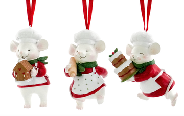 North Pole Tree Hangers - Mice Bakers/Rolling Pin