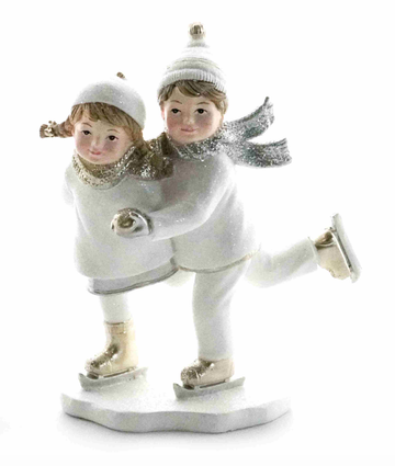 North Pole White Children Skating