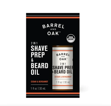 2 In 1 Shave Prep & Beard Oil - Cedar & Bergamot