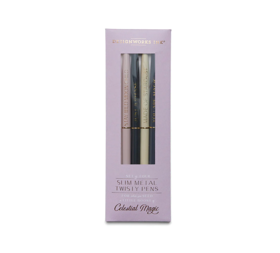 Slim Metal Twisty Pens - Celestial Magic