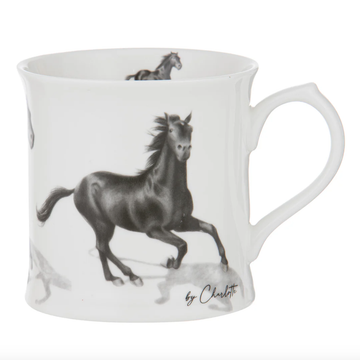 Horses By Charlotte Black Mug