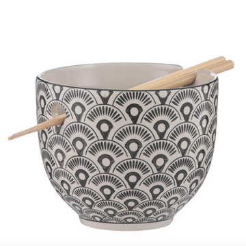 Nara Fan Noodle Bowl With Chopsticks