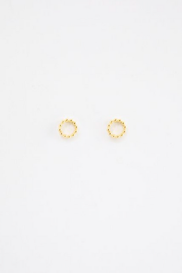 Dot Circle Earring - Gold