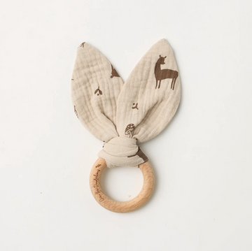 Organic Bunny Ears Teether - Woodlands