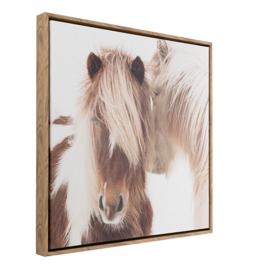 Home Sweet Home Horses Framed Canvas