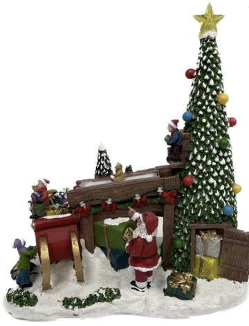 Battery LED Movement - Sleigh & Tree