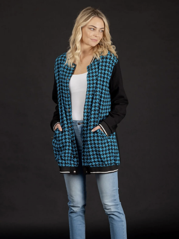 Chloe Bomber - Houndstooth