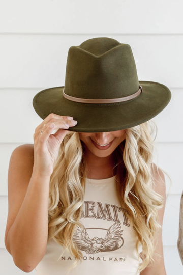 Fedora Hat - Khaki