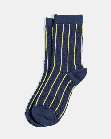 Thea Socks Navy Yellow