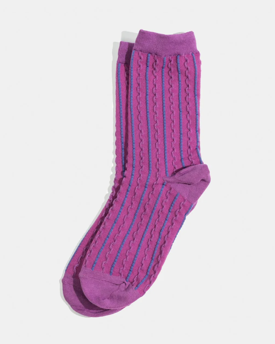 Thea Socks Fuchsia Blue