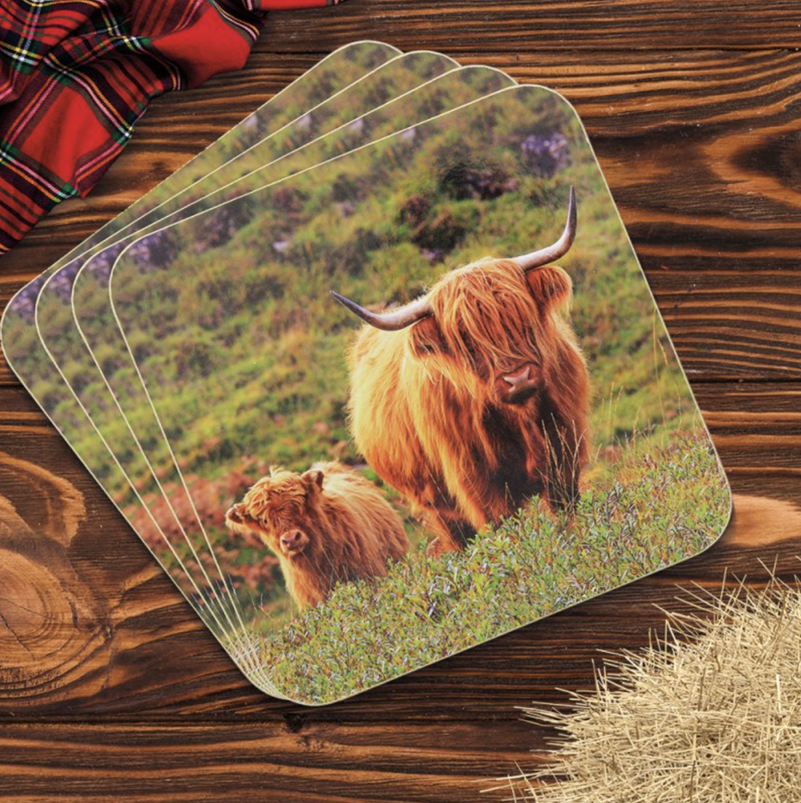 Highland Cow Coasters