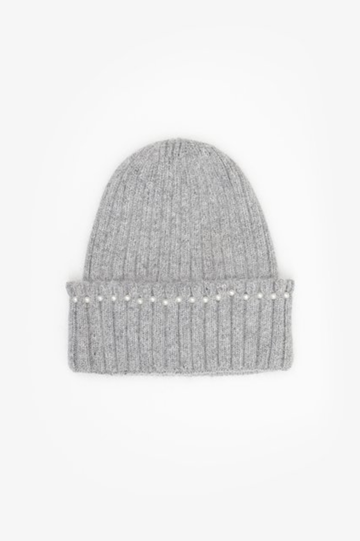 Pearl Beanie - Grey Marl