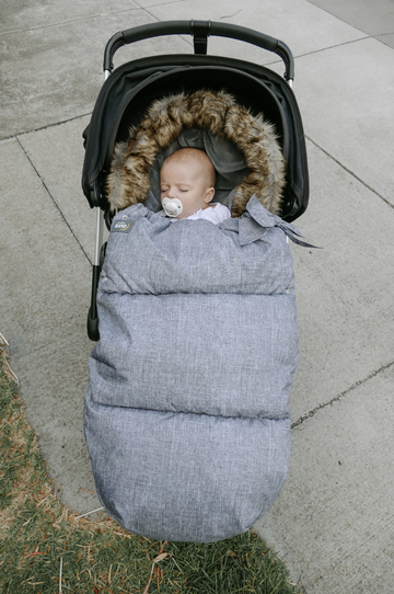 Nordic Footmuff Pram Liner - Chic Grey