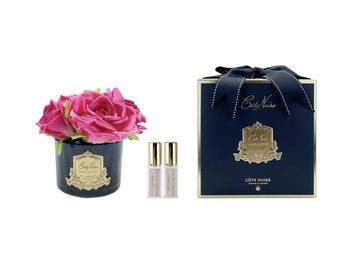 Perfumed Natural Touch 5 Roses - Magenta Dark Glass