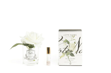 Perfumed Natural Touch Single Rose - Ivory White