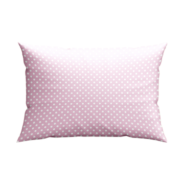 Pink Polka Dot Satin Pillow