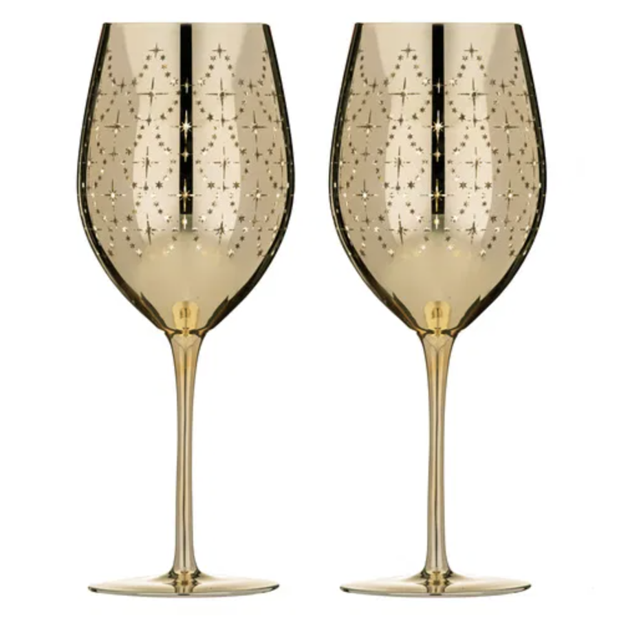Celeste Gold 2PK Wine Glass