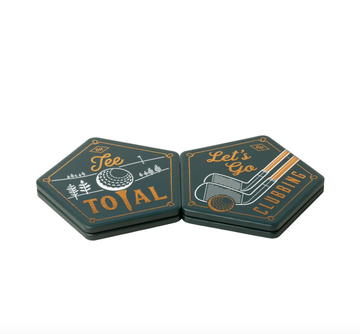Ceramic Golf Coasters - Set of 4