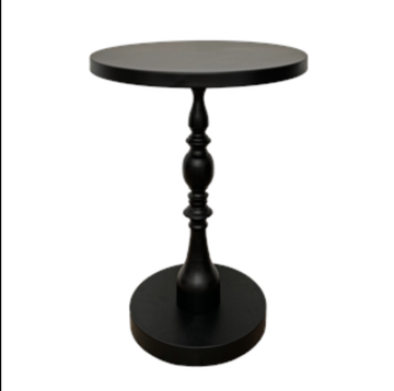 Ava Round Lamp Table - Black