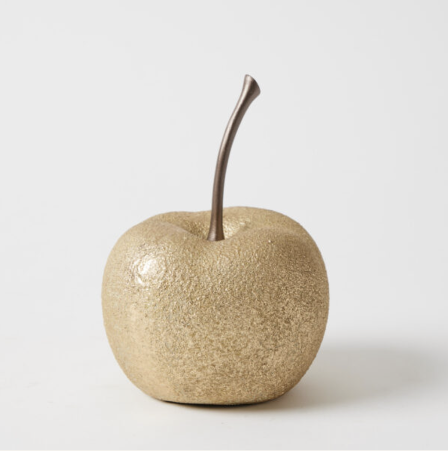 Large Apple Sculpture – Gold