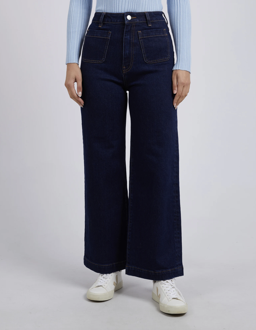 Sarah Wide Leg Jean - Dark Blue