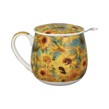 Tea Infuser Mug - Van Gogh's Sunflowers