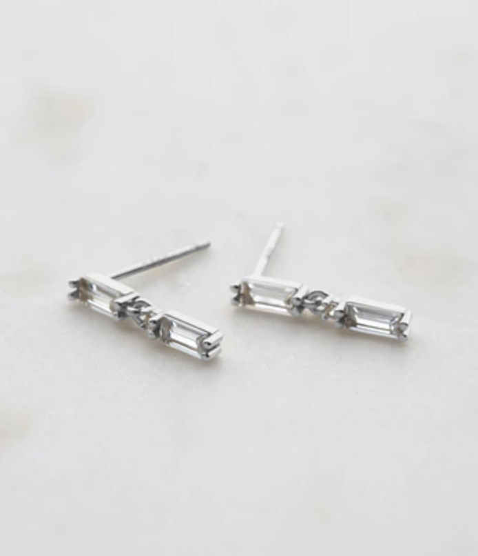 Tammy Stud Earrings - Silver