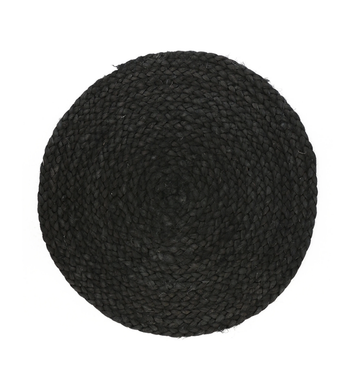 Woven Jute Placemat - Black