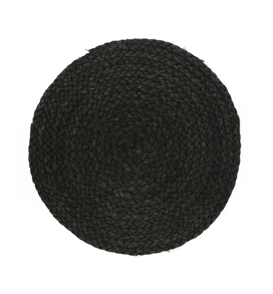Woven Jute Placemat - Black