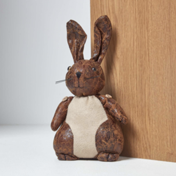Leather Animal Doorstop - Rabbit