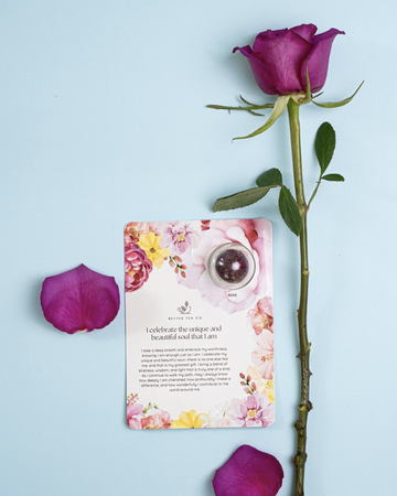 Blooming Tea Affirmation Greeting Card - Rose