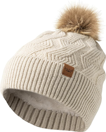 Britt's Knits Mainstay Pom Hat - Cream