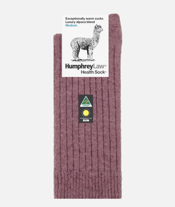Alpaca Health Sock - Old Rose