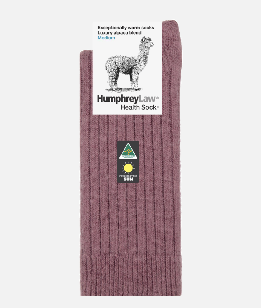 Alpaca Health Sock - Old Rose