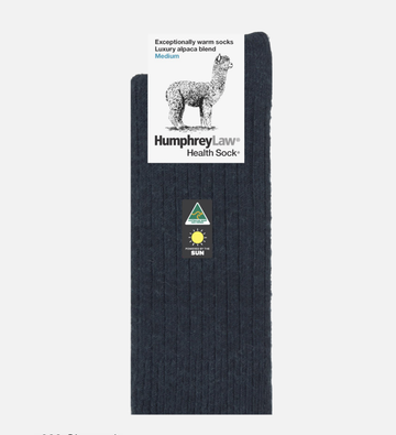 Alpaca Health Sock - Charcoal