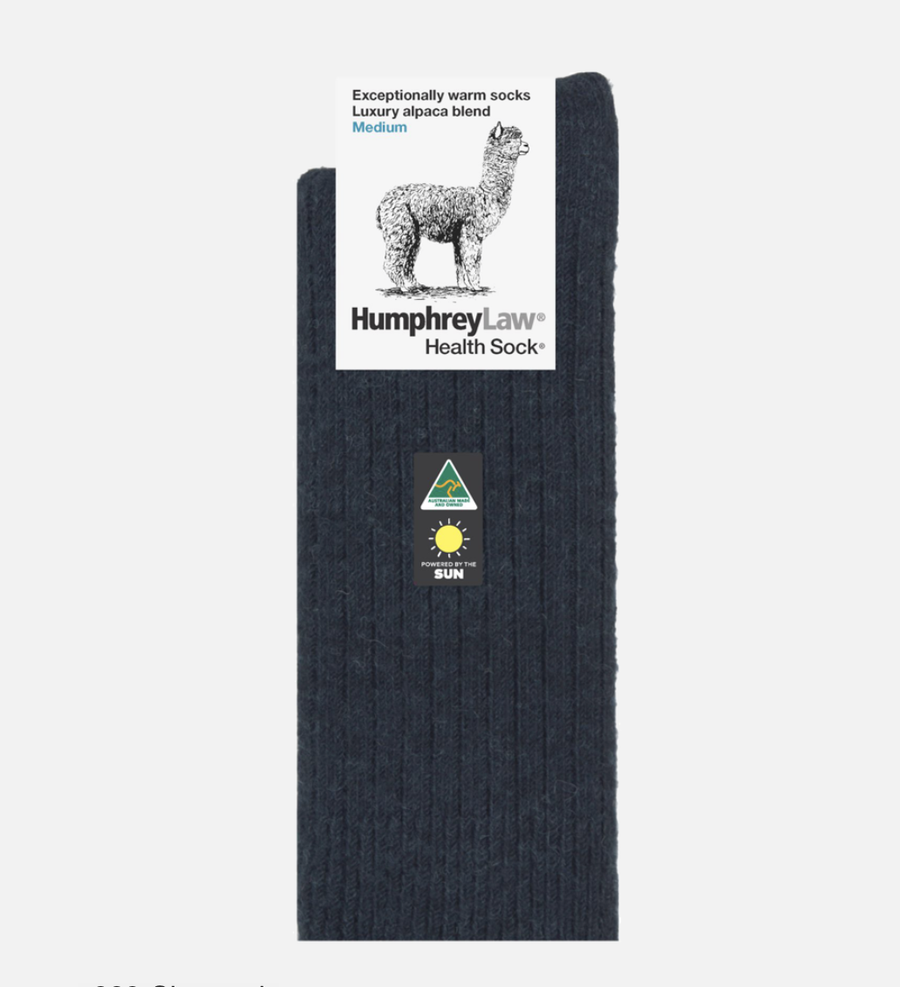 Alpaca Health Sock - Charcoal